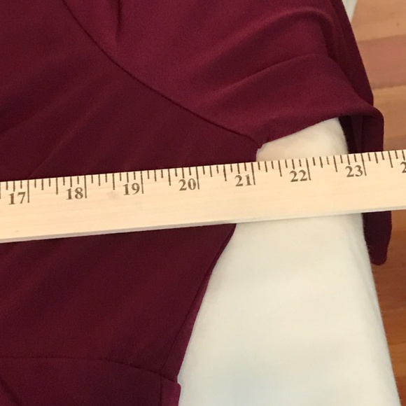 TORRID Lace Surplice V-Neck Blouse Ruched Top Burgundy Women’s Plus Size 2X - Picture 14 of 16